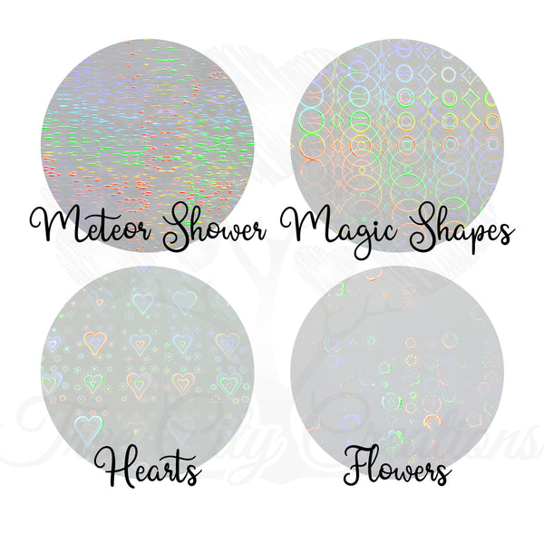 Transparent Holographic Star Sticker Sheet Clear Self-adhesive