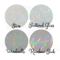 Transparent Holographic Overlay, Holographic Sticker Overlay, Self Adhesive Holographic Overlay (6 Sheets)