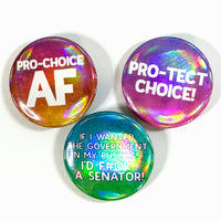 Pro Choice Button Set, Pro Choice Pins, Women's Rights, Right to Choose, Roe v Wade