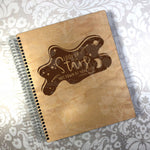 Spiral Bound Wood Notebook/Journal, Look Up at the Stars